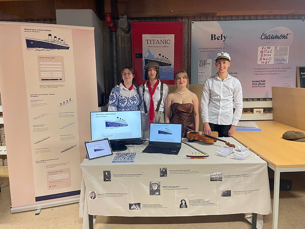 Image du stand pour promouvoir notre projet sur le titanic