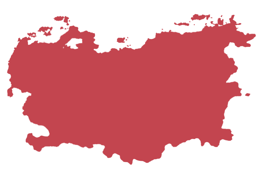 Une grande silhouette de l'Amerique aux couleurs du drapeau americain.